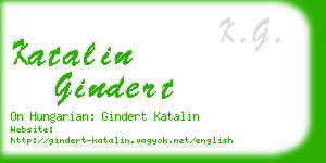 katalin gindert business card